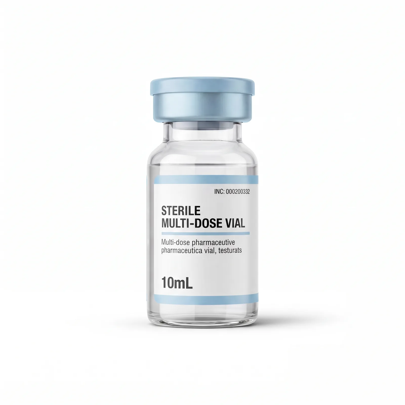Bacteriostatic Water 10mL vial, front view