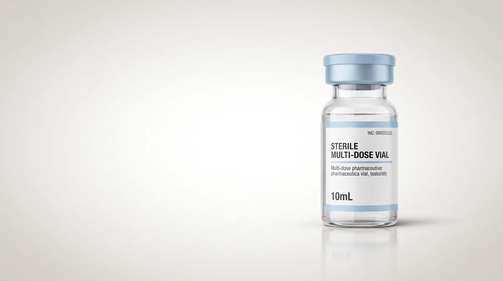Bacteriostatic Water 10mL vial on a clean, bright studio surface